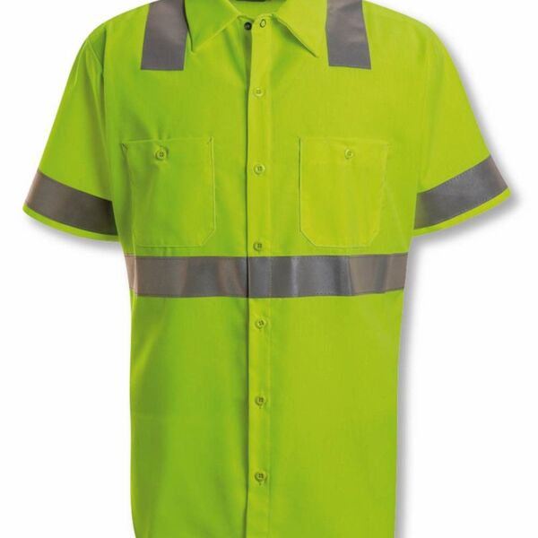Men's High Visibility Safety Short Sleeve Work Shirt Thumbnail