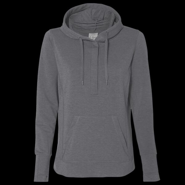 Ladies' Omega Stretch Snap-Placket Hooded Sweatshirt Thumbnail