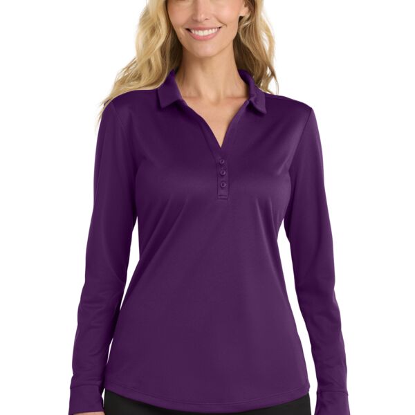 Women's Silk Touch Performance Long Sleeve Polo Thumbnail